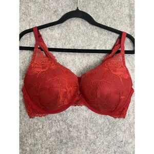 NWT Torrid Curve Push-Up Plunge Lace Bra 40D Red Plus Size Lingerie